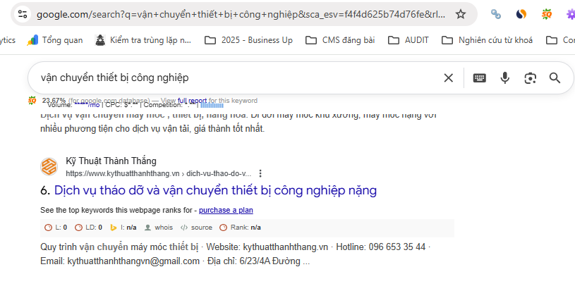 triển khai seo website tổng thể